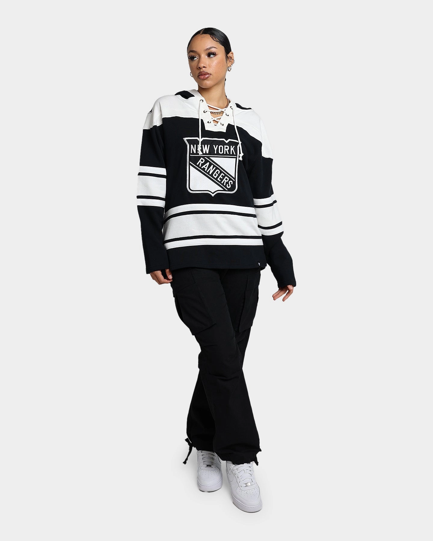 47 Brand New York Rangers Superior Lacer Hoodie Jet Black