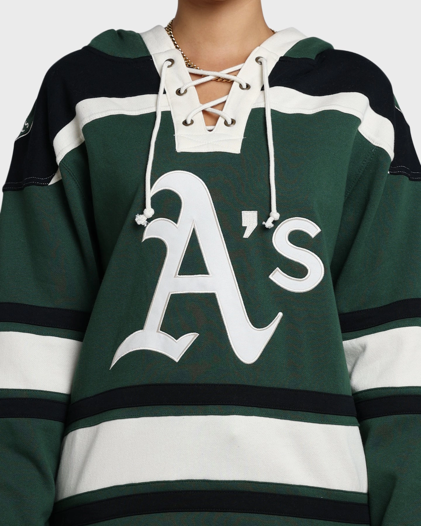 47 Brand Oakland Athletics Superior Lacer Hoodie Dark Green
