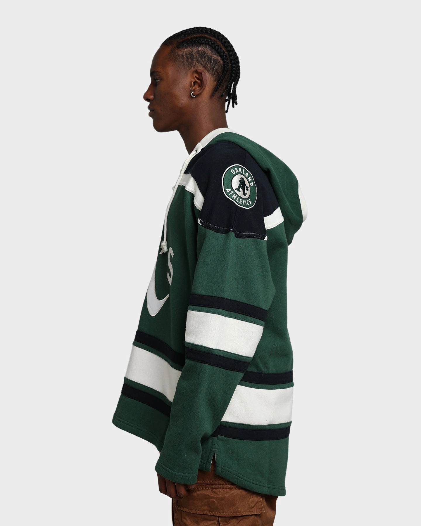 47 Brand Oakland Athletics Superior Lacer Hoodie Dark Green