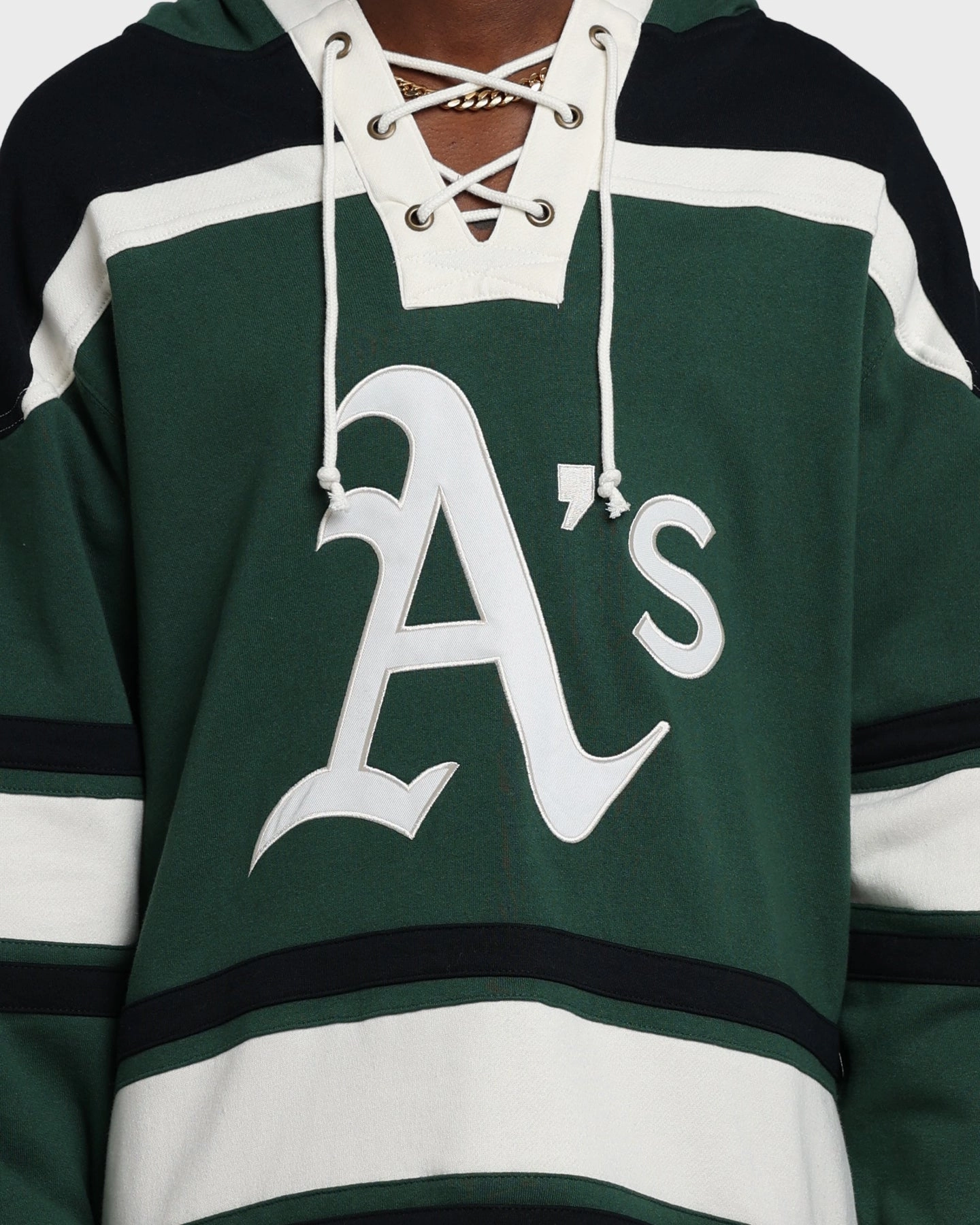 47 Brand Oakland Athletics Superior Lacer Hoodie Dark Green