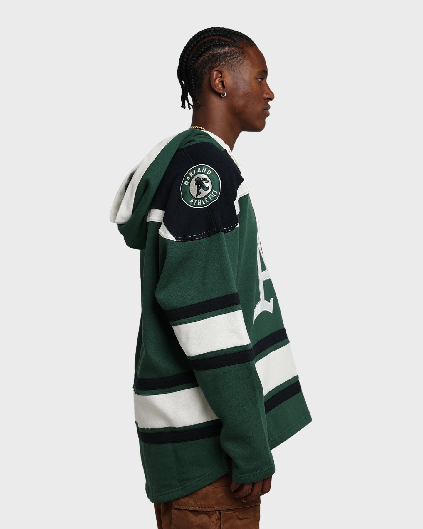 47 Brand Oakland Athletics Superior Lacer Hoodie Dark Green