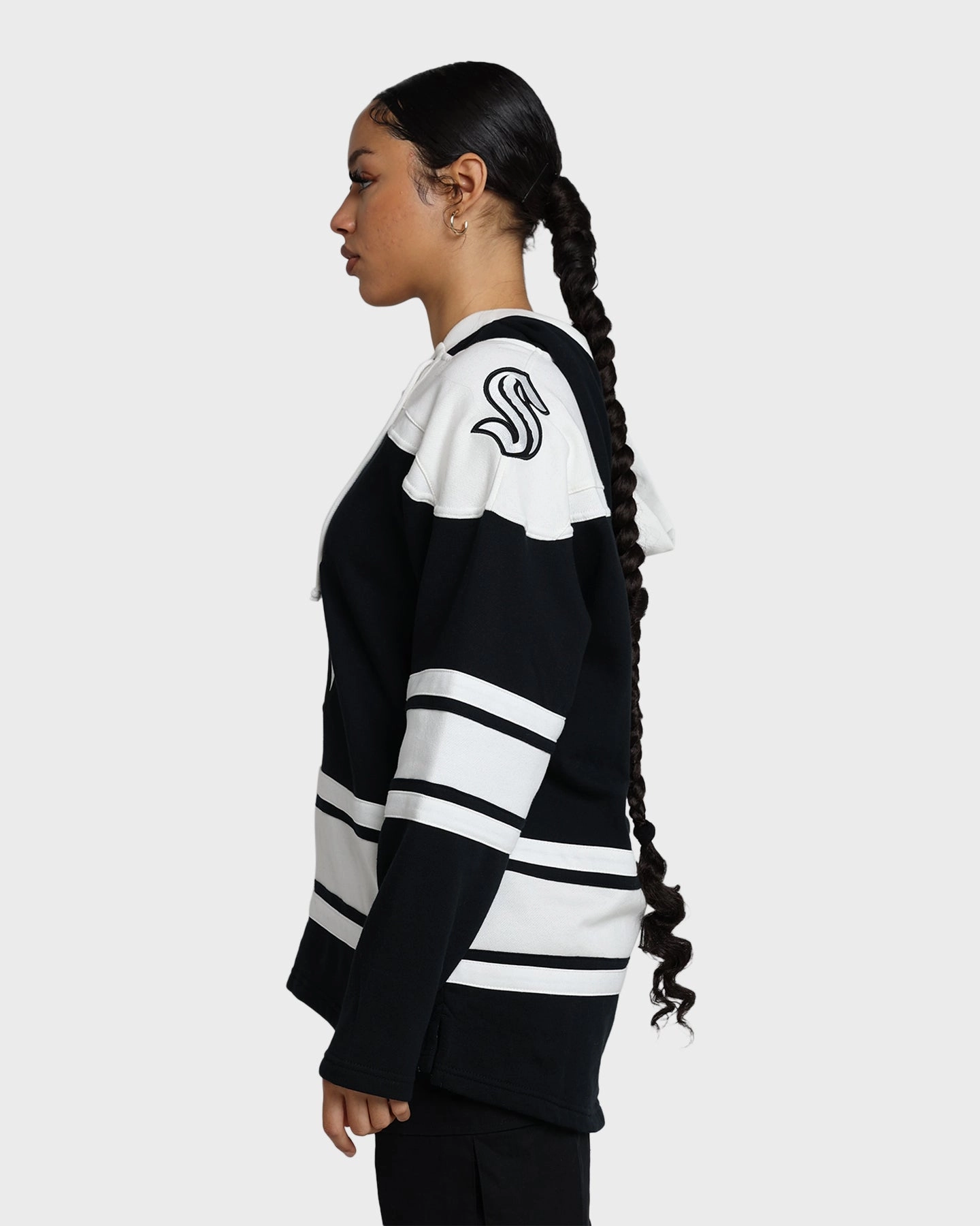 47 Brand Seattle Kraken Superior Lacer Hoodie Jet Black