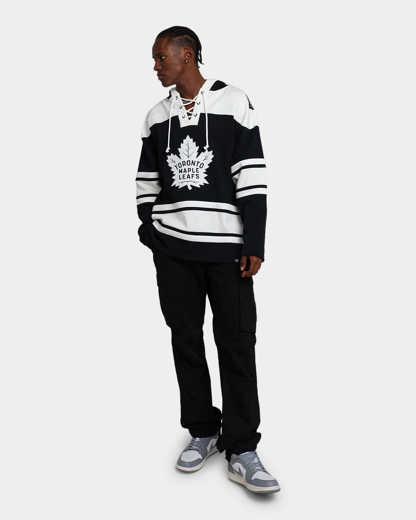 47 Brand Toronto Maple Leafs Superior Lacer Hoodie Jet Black