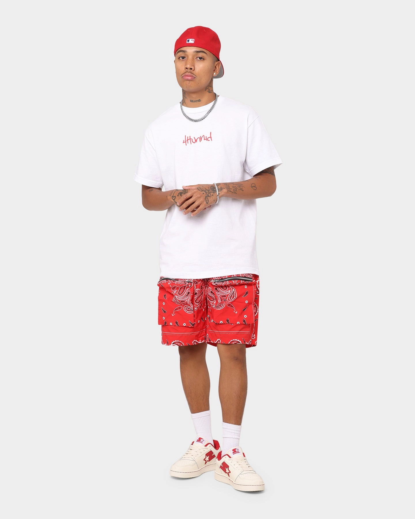 4HUNNID Street Short Sleeve T-Shirt White