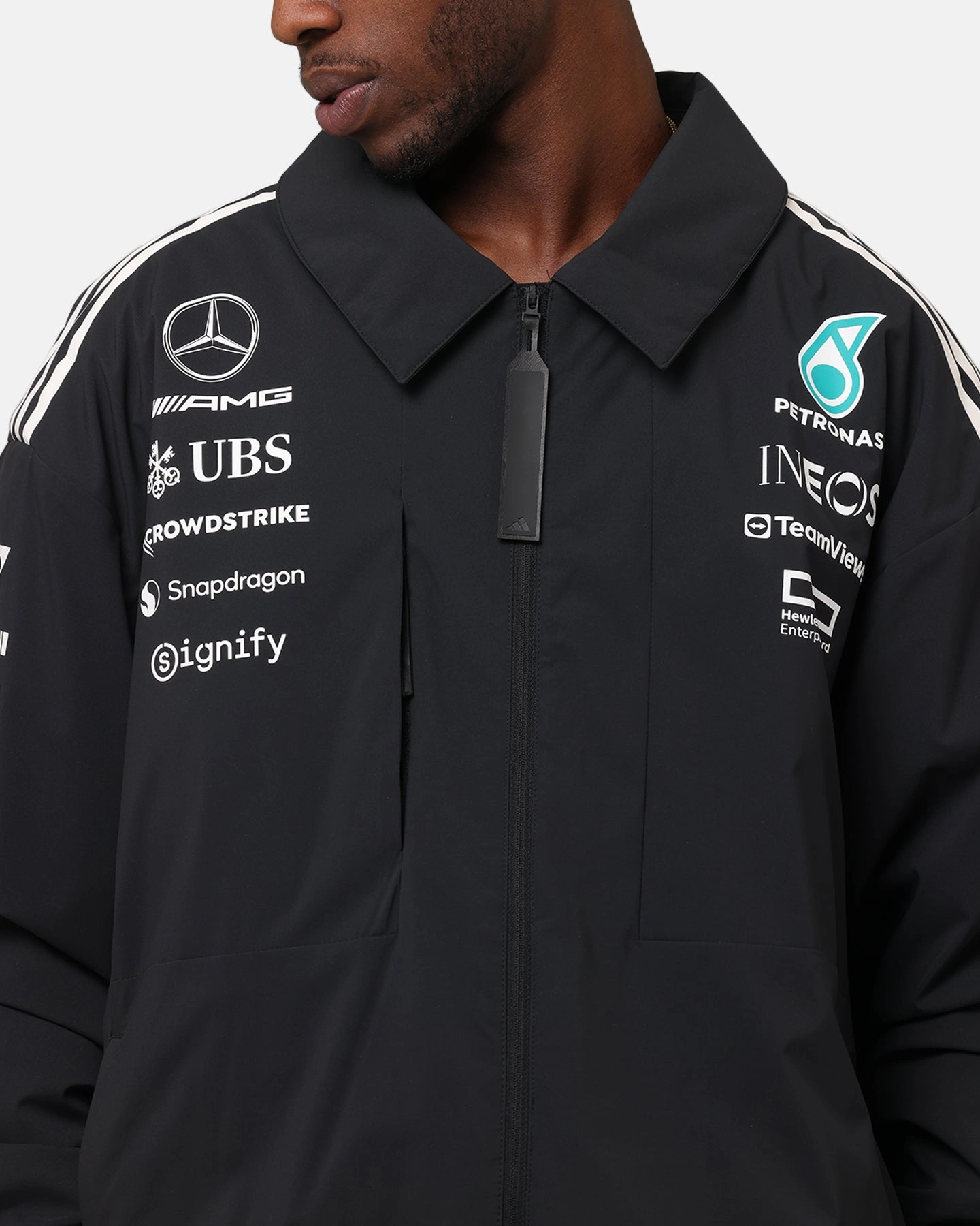 adidas x Mercedes-AMG PETRONAS Formula One F1 2025 Team Jacket Black/White