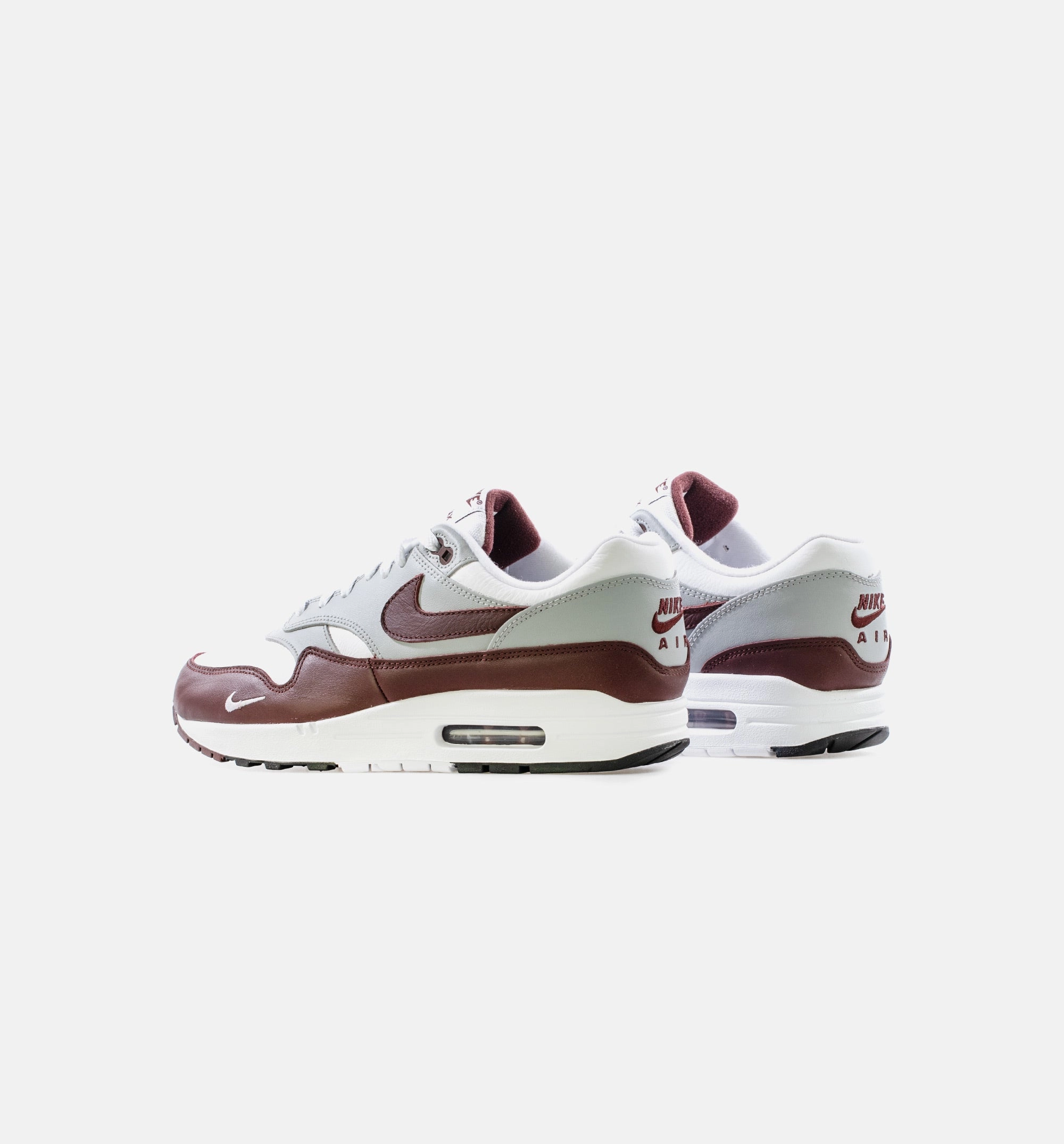 Air Max 1 Wolf Grey Mens Lifestyle Shoe - White/Brown