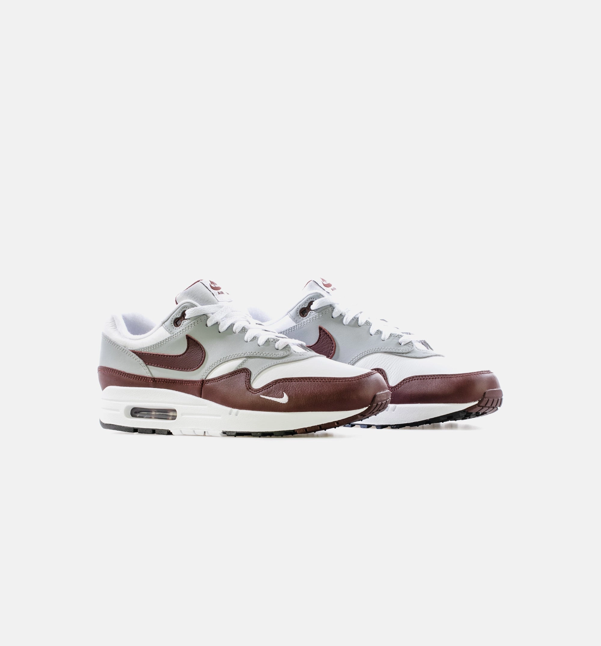 Air Max 1 Wolf Grey Mens Lifestyle Shoe - White/Brown