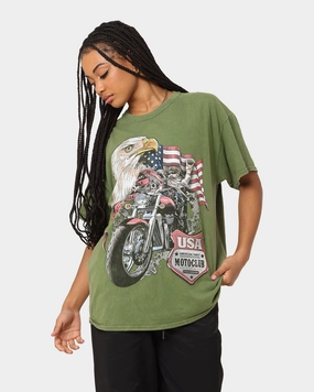 American Thrift Eagle Moto Club T-Shirt Military