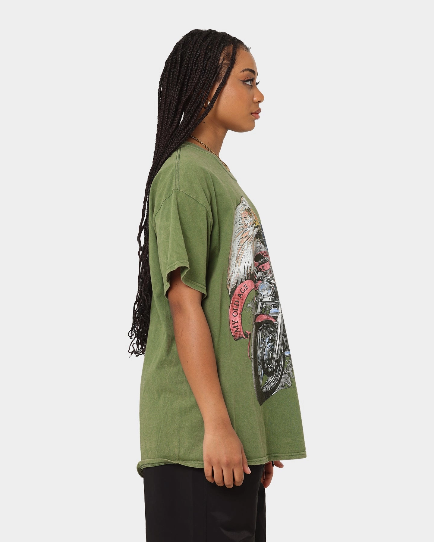American Thrift Eagle Moto Club T-Shirt Military