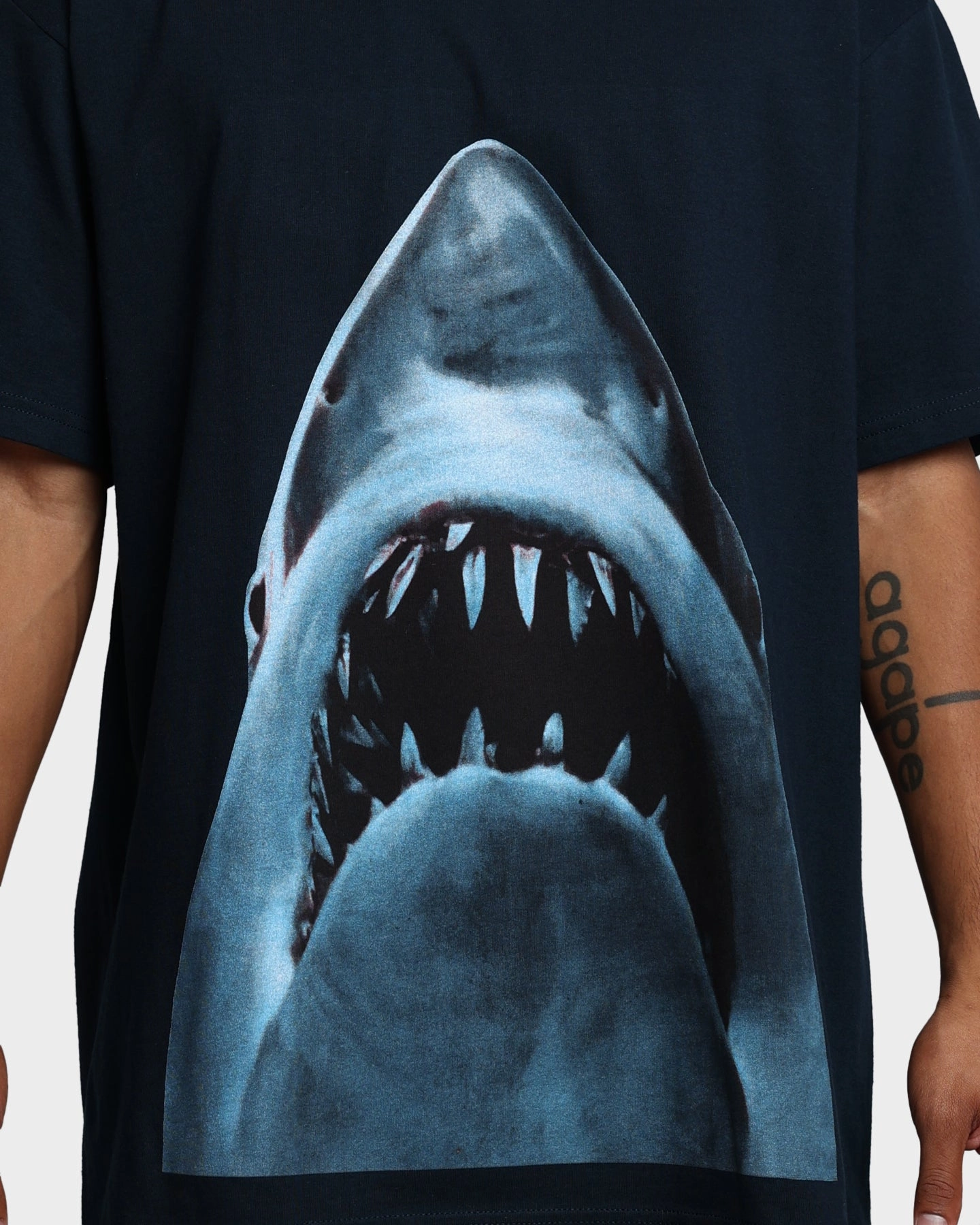 American Thrift X Jaws Jaws Vintage T-Shirt Navy
