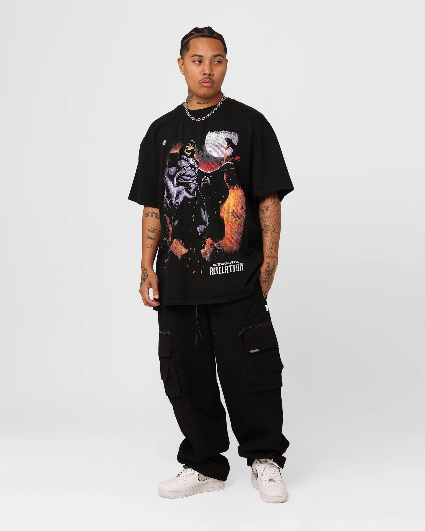 American Thrift X Masters Of The Universe Skeletor Heavyweight T-Shirt Black