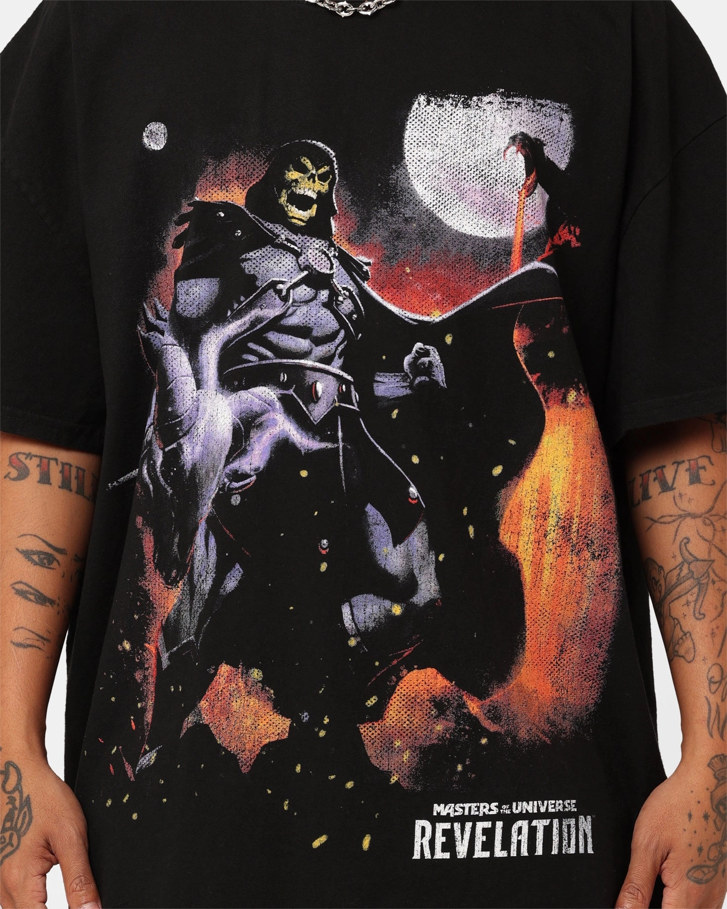 American Thrift X Masters Of The Universe Skeletor Heavyweight T-Shirt Black