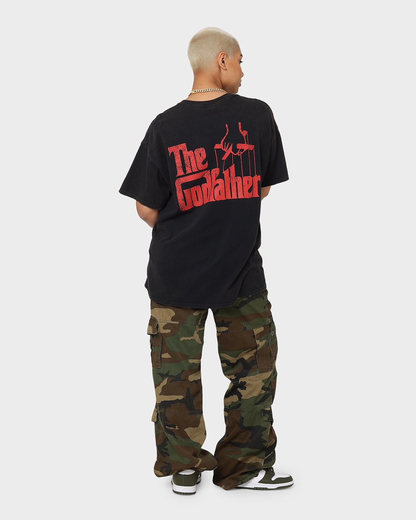 American Thrift X The Godfather The Godfather Cat Vintage T-Shirt Black Wash