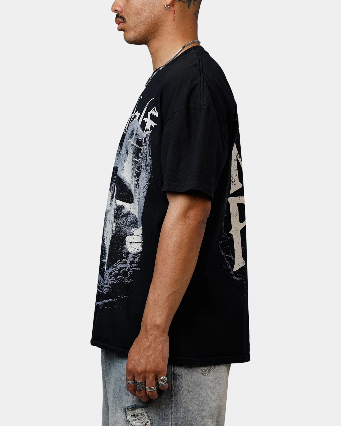 American Thrift X The Lord Of The Rings Gandalf Heavyweight T-Shirt Black