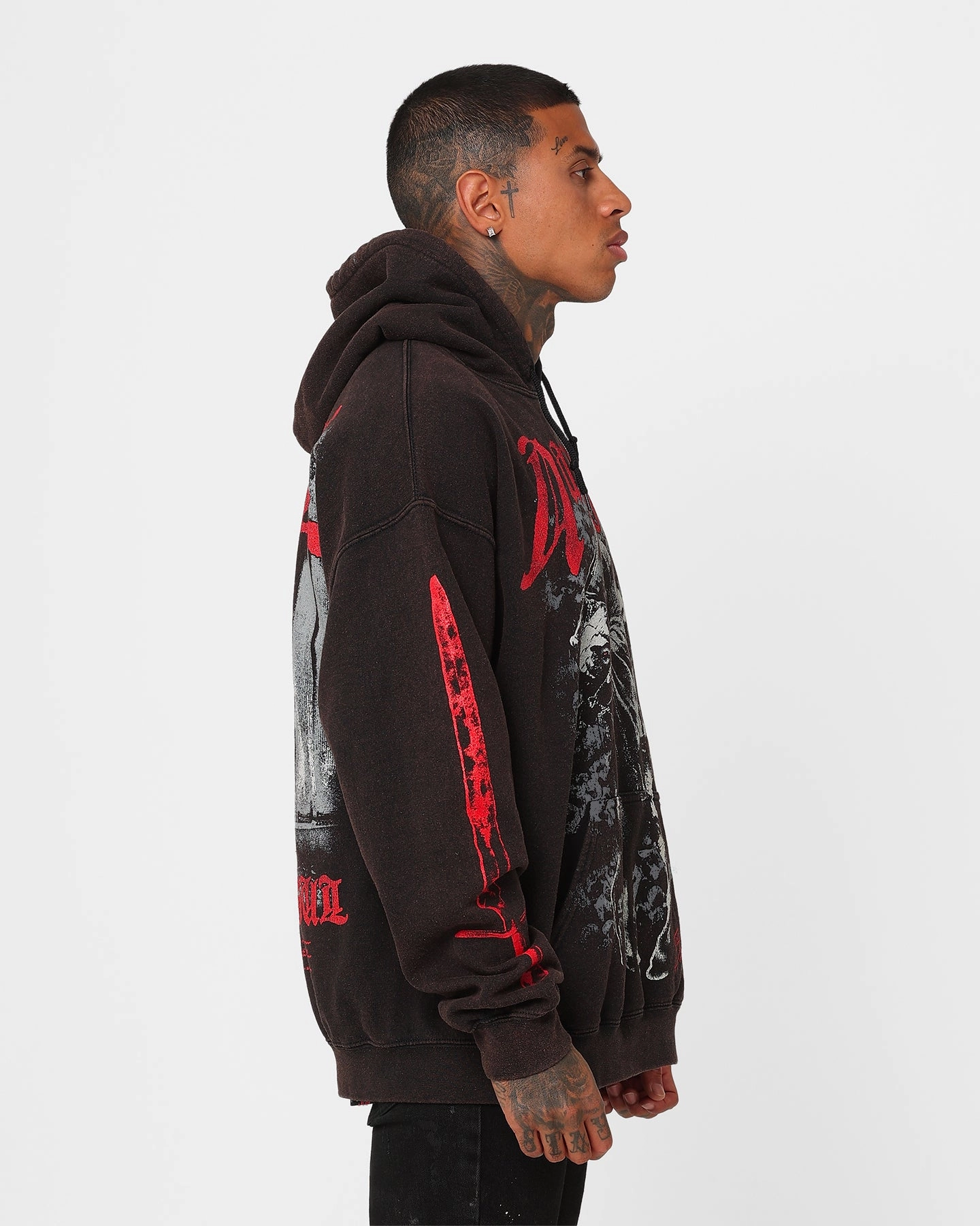 American Thrift X The Lord Of The Rings Nazgul Vintage Hoodie Black Wash