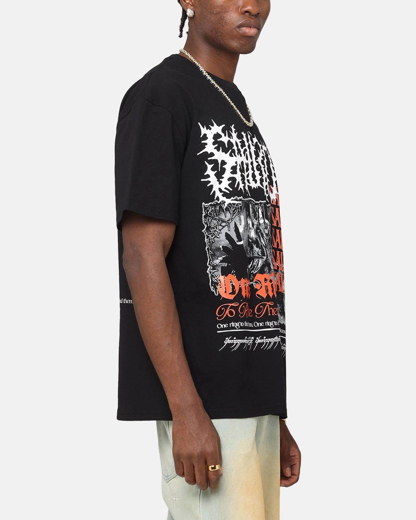 American Thrift X The Lord Of The Rings Sauron Heavy T-Shirt Black