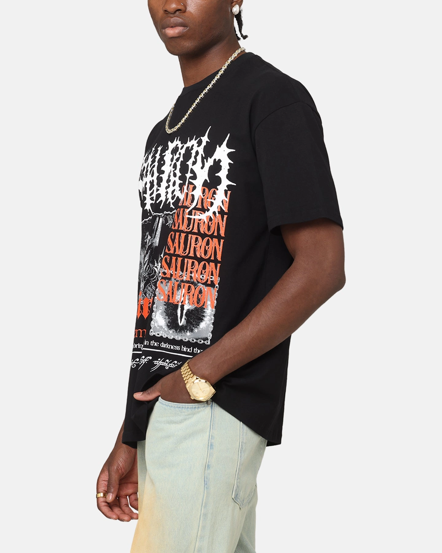 American Thrift X The Lord Of The Rings Sauron Heavy T-Shirt Black