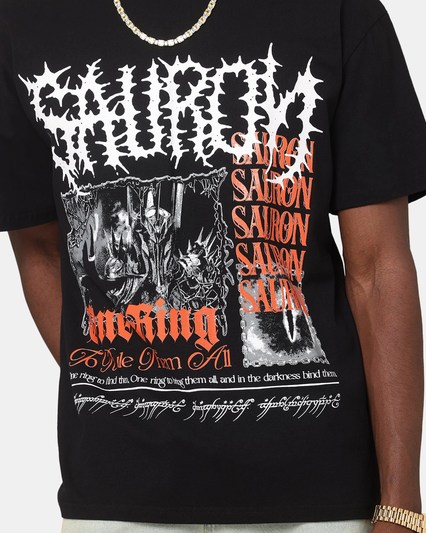 American Thrift X The Lord Of The Rings Sauron Heavy T-Shirt Black