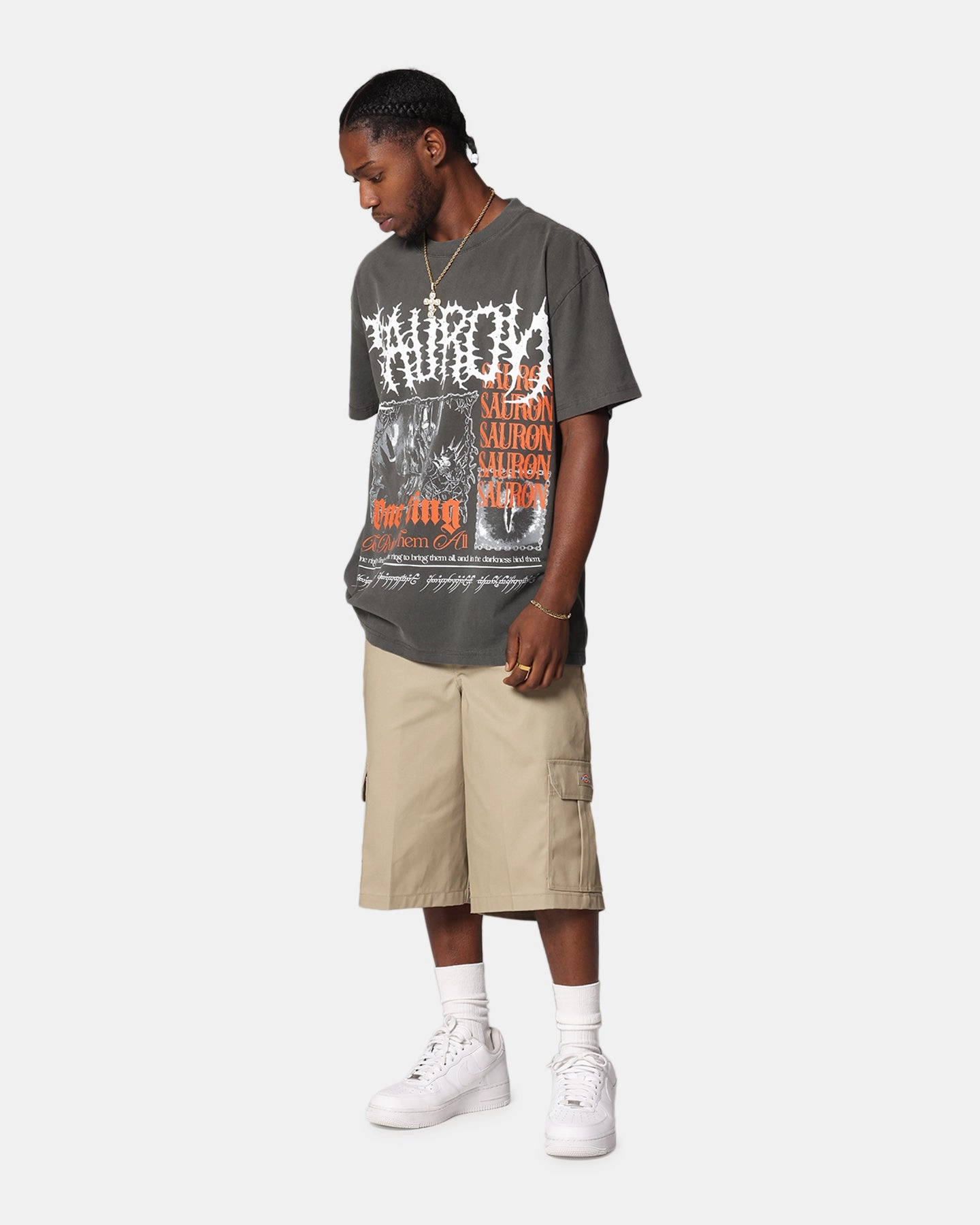 American Thrift X The Lord Of The Rings Sauron Heavy T-Shirt Black Wash