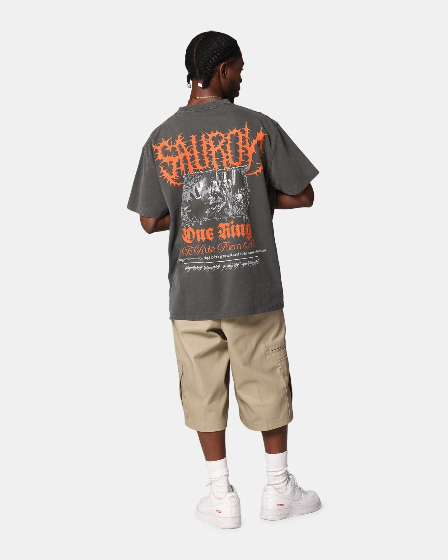 American Thrift X The Lord Of The Rings Sauron Heavy T-Shirt Black Wash