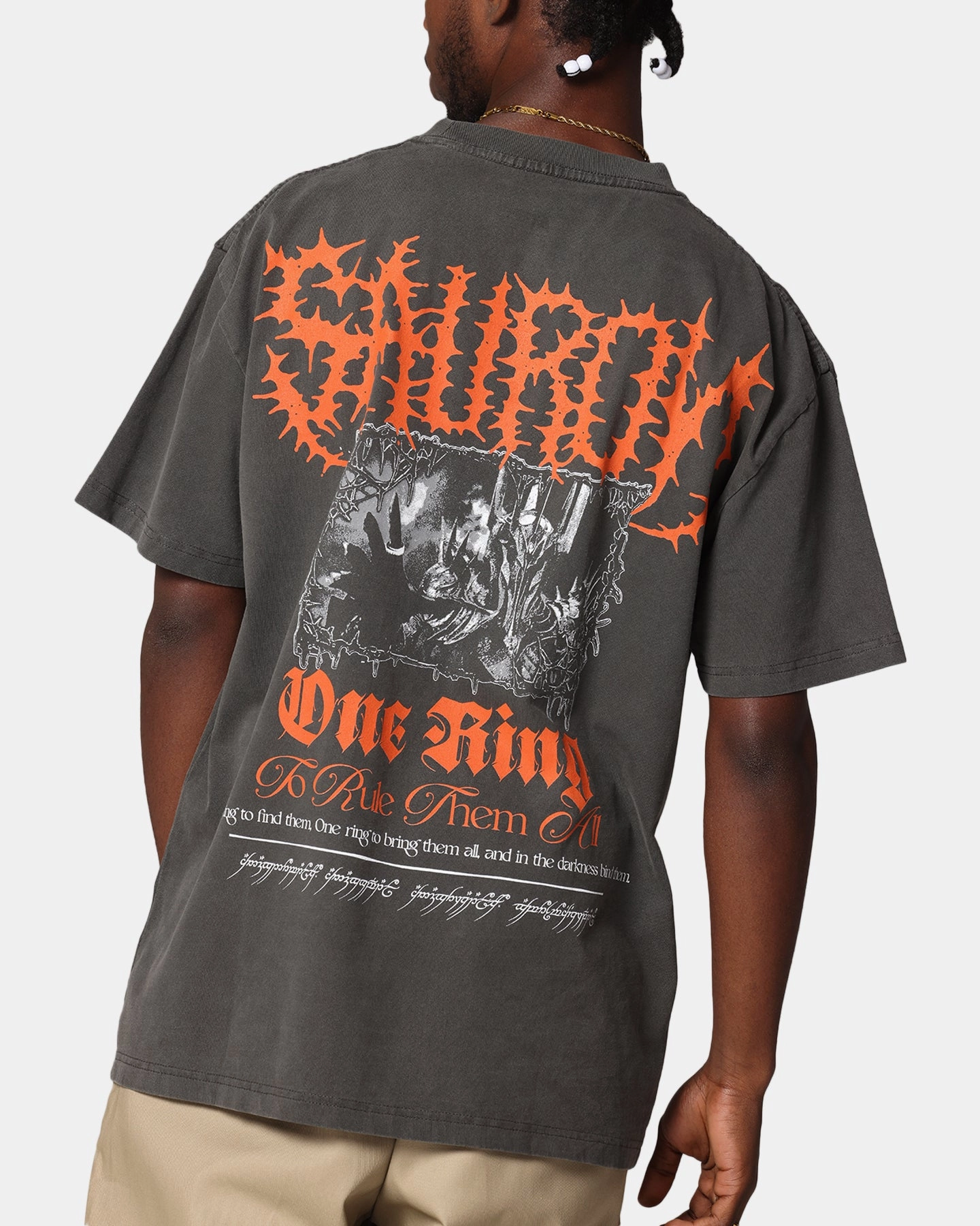 American Thrift X The Lord Of The Rings Sauron Heavy T-Shirt Black Wash