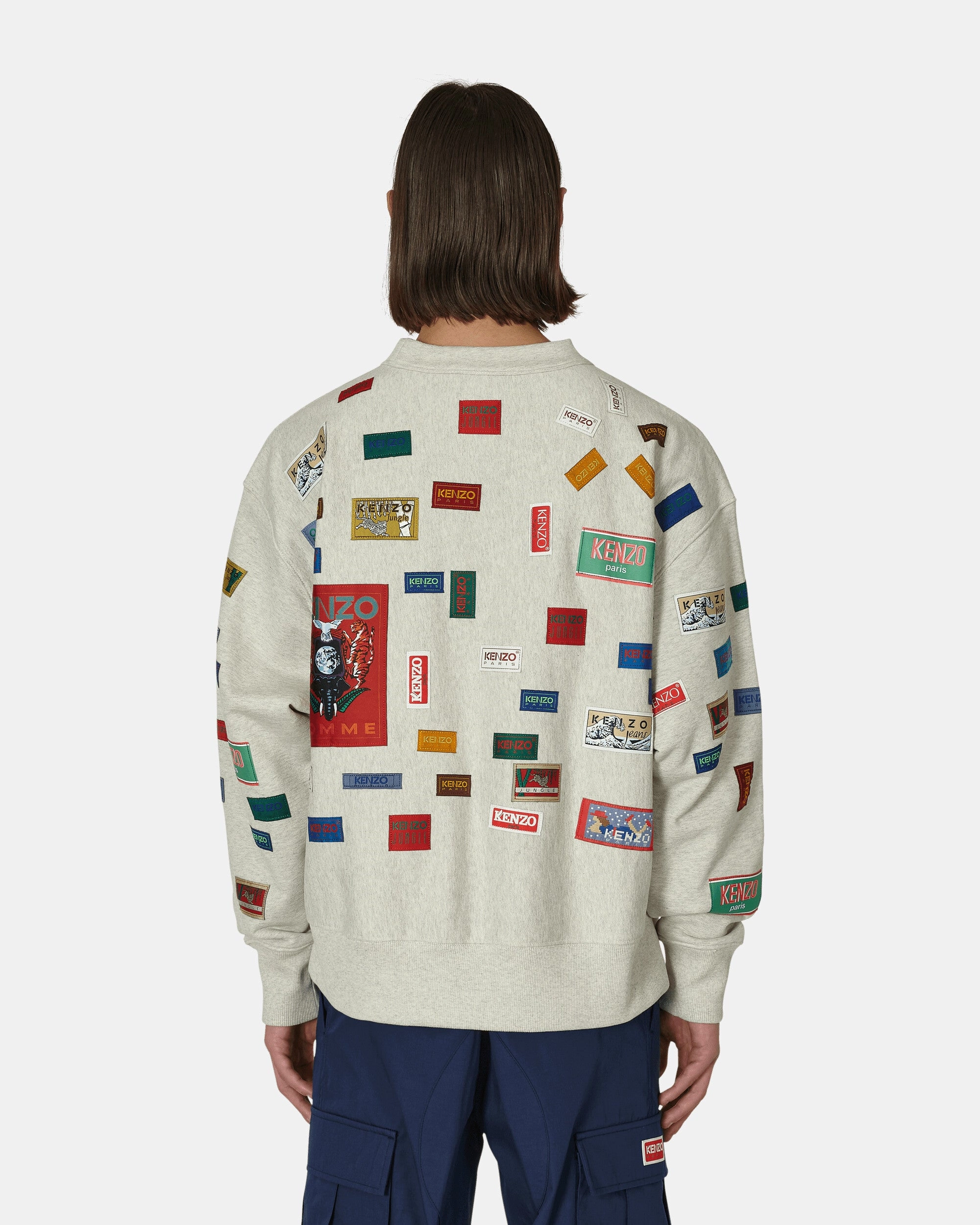 Archive Labels Crewneck Sweatshirt Grey