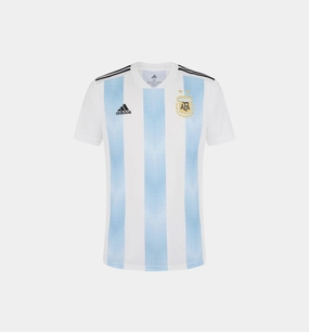 Argentina Home Authentic Mens Jersey - White/Blue