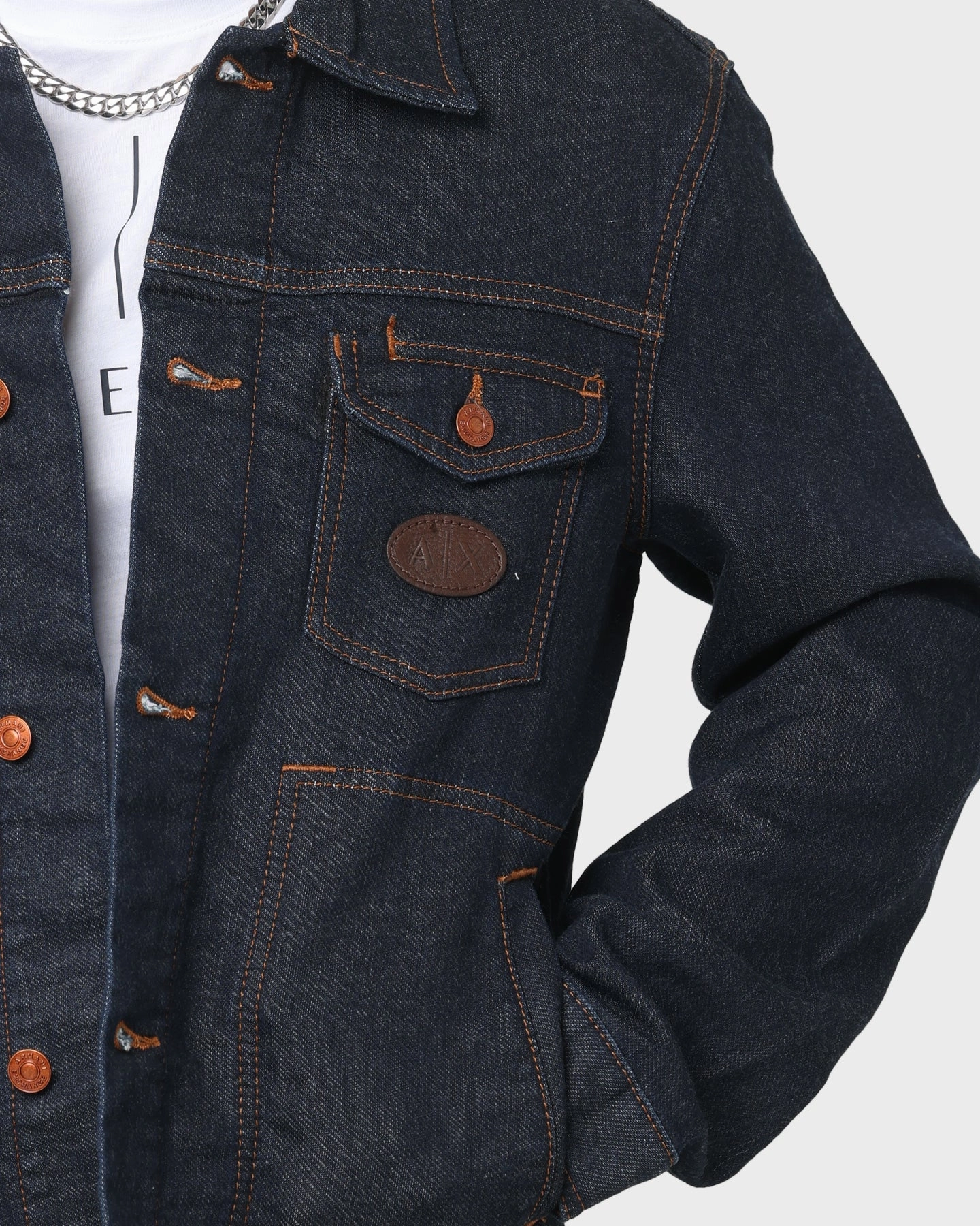 Armani Exchange Blouson Jacket Indigo Denim