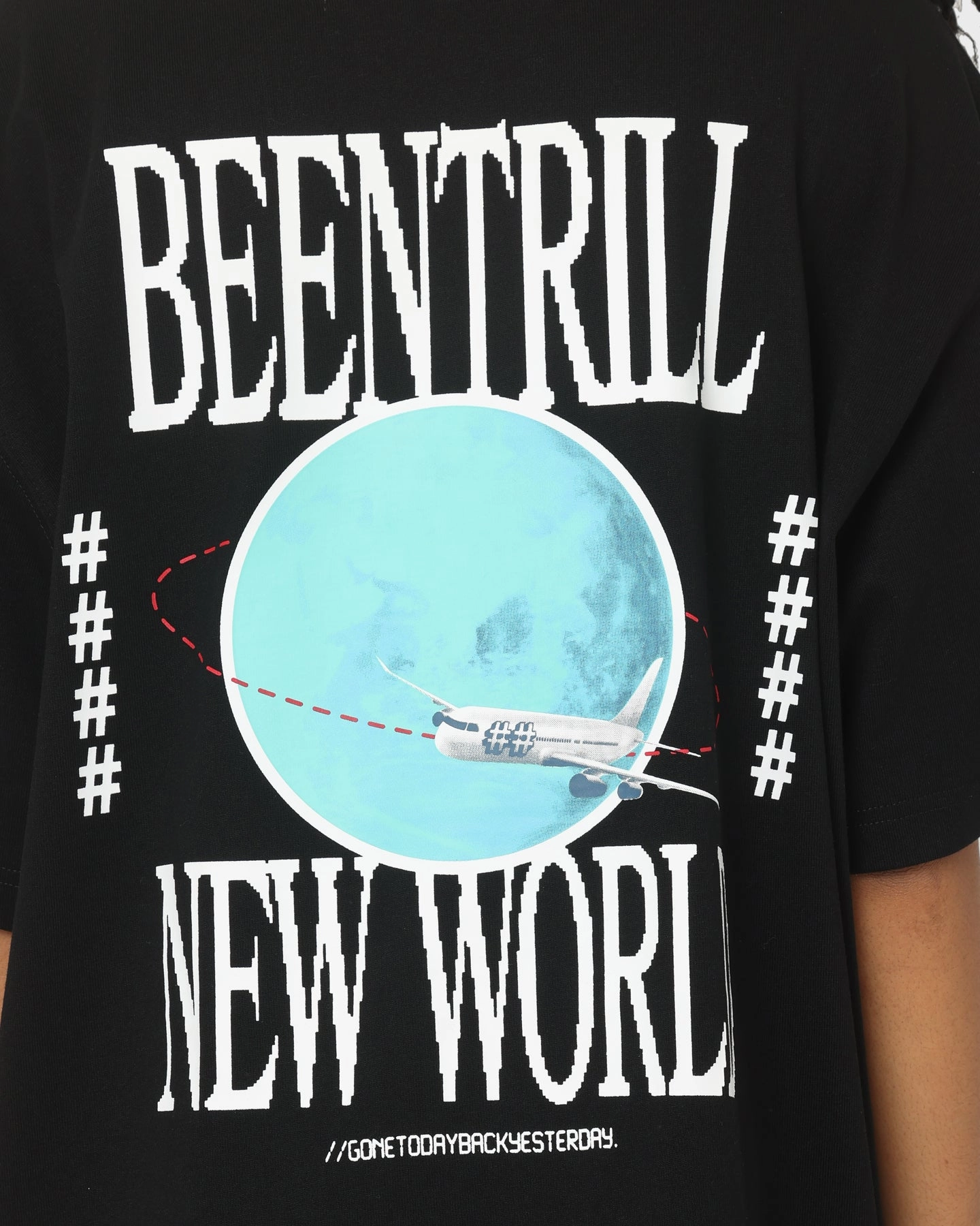 BEENTRILL New World Short Sleeve T-Shirt Black