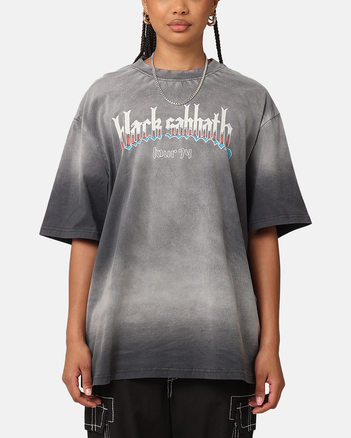 Black Sabbath Tour '74 Sunfade T-Shirt Black Wash