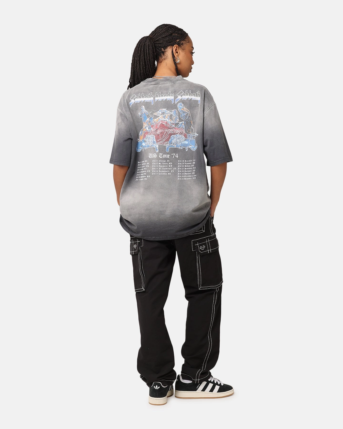 Black Sabbath Tour '74 Sunfade T-Shirt Black Wash