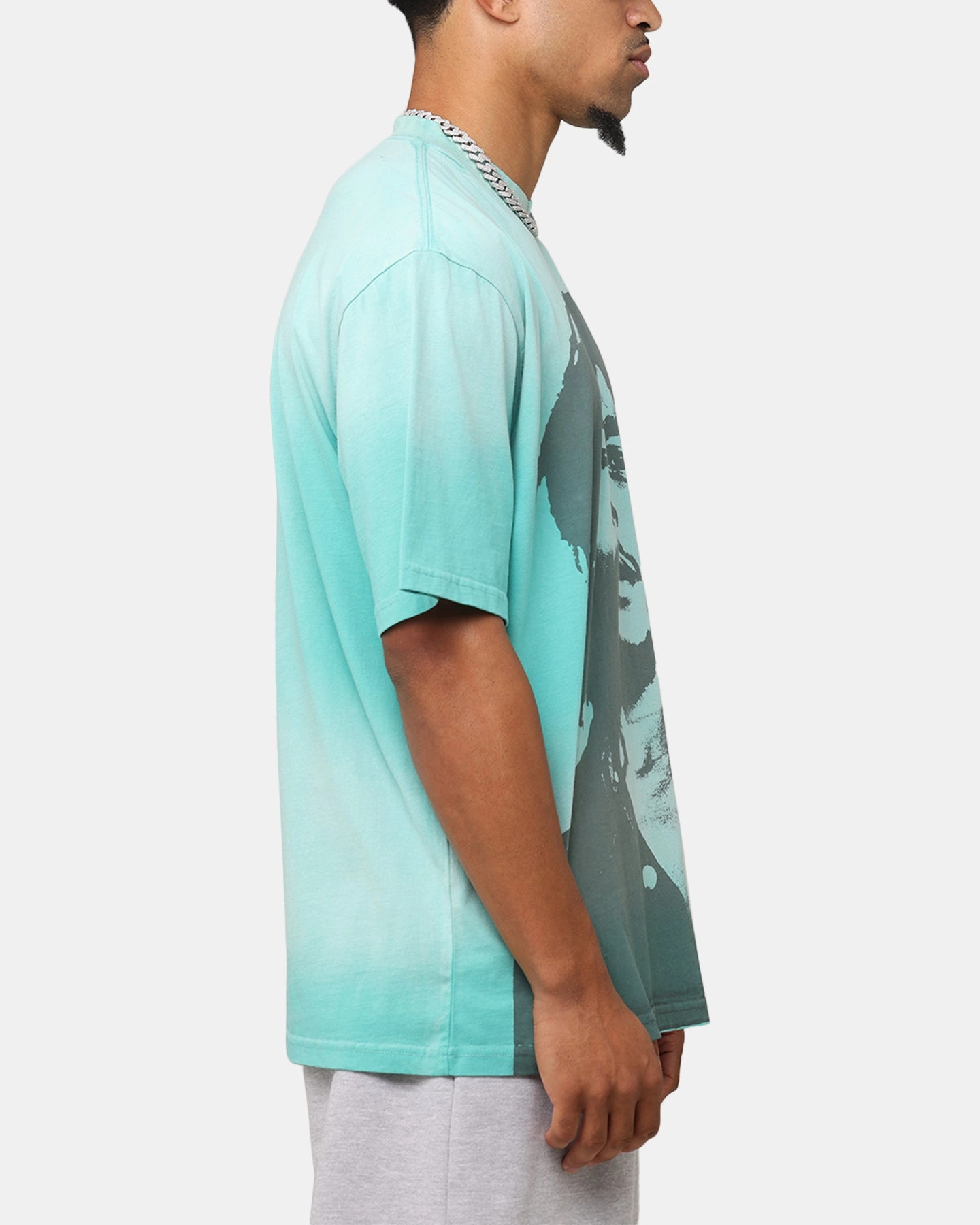 Bob Marley Bob Hem Vintage T-Shirt Washed Teal/Black