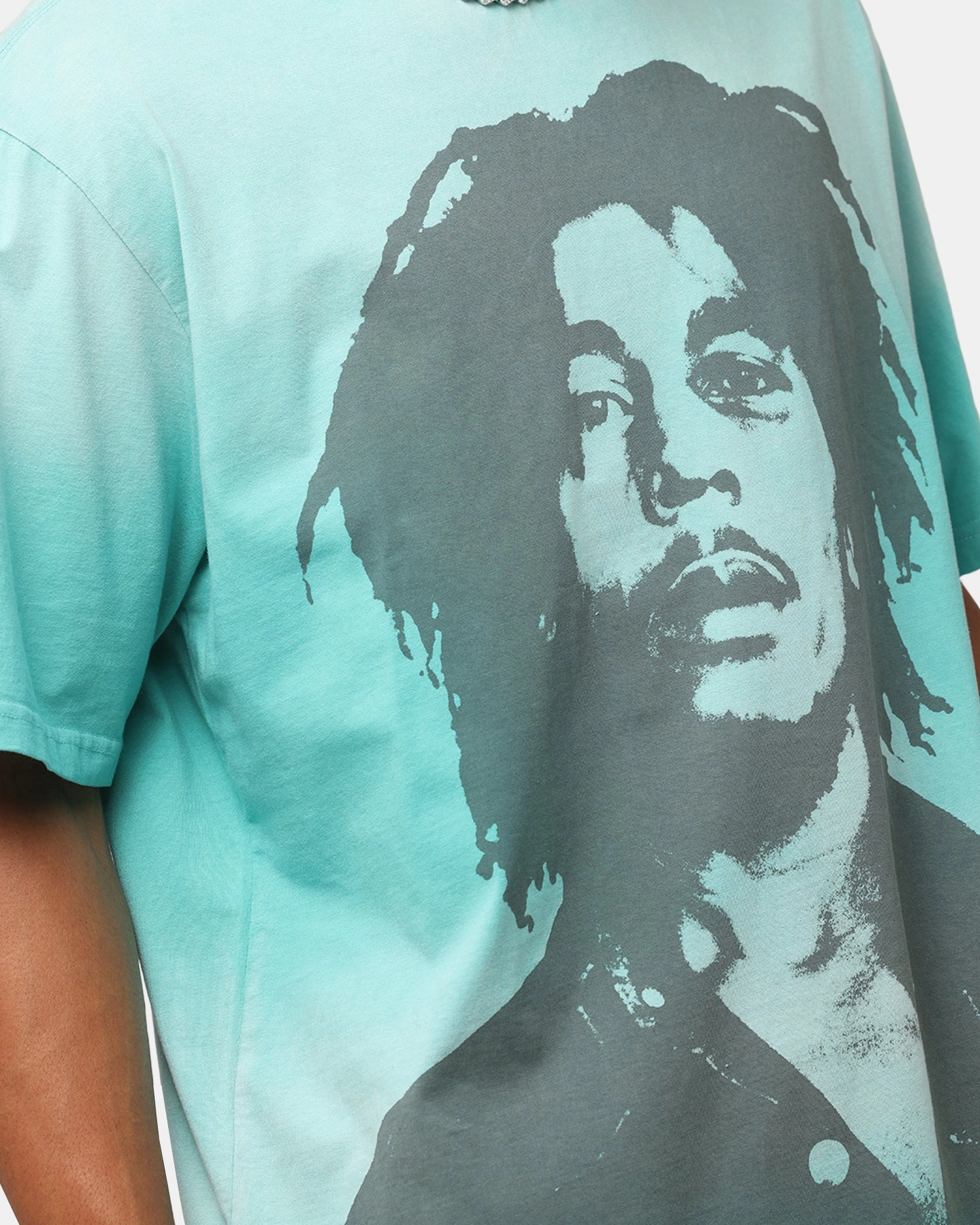 Bob Marley Bob Hem Vintage T-Shirt Washed Teal/Black