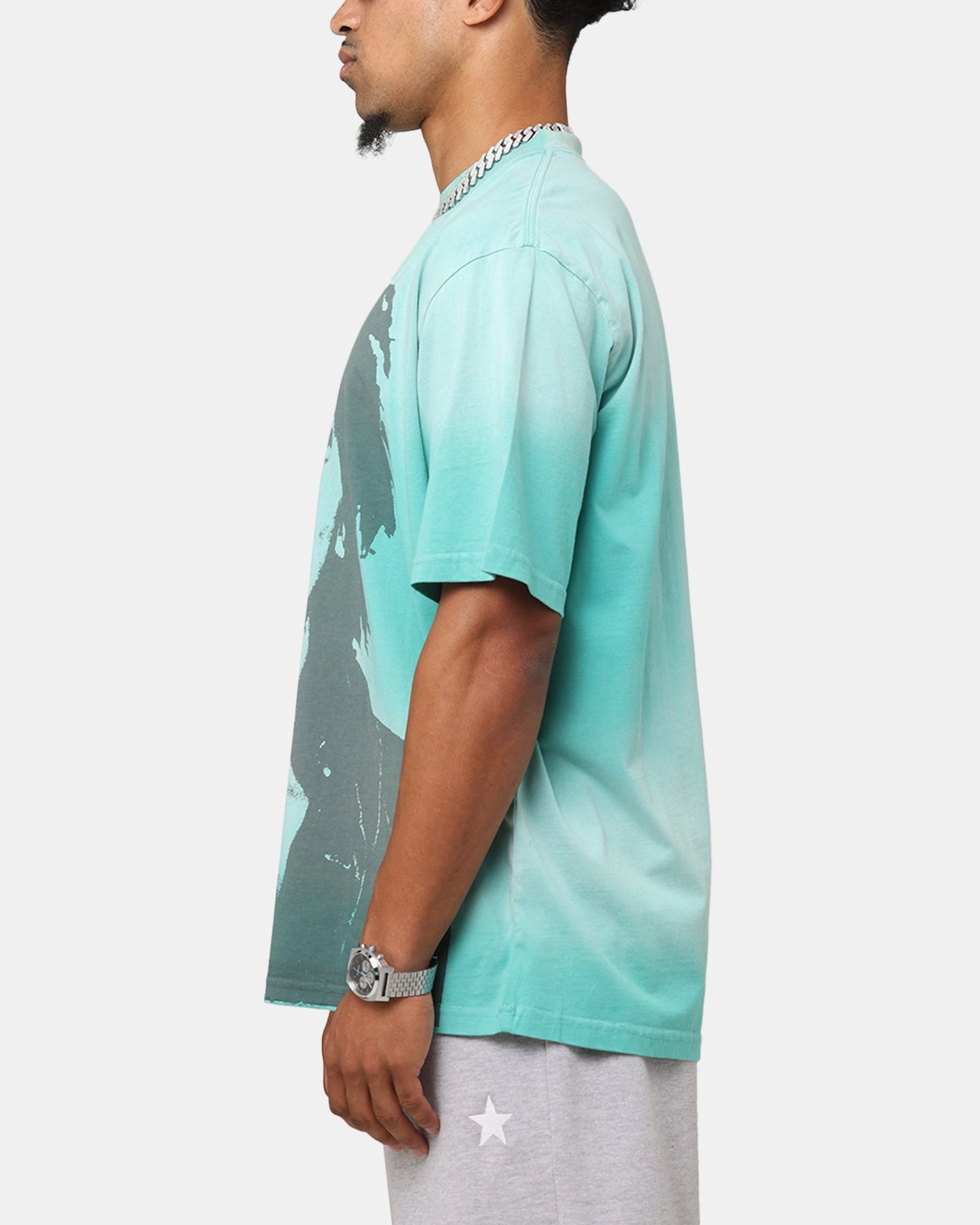 Bob Marley Bob Hem Vintage T-Shirt Washed Teal/Black