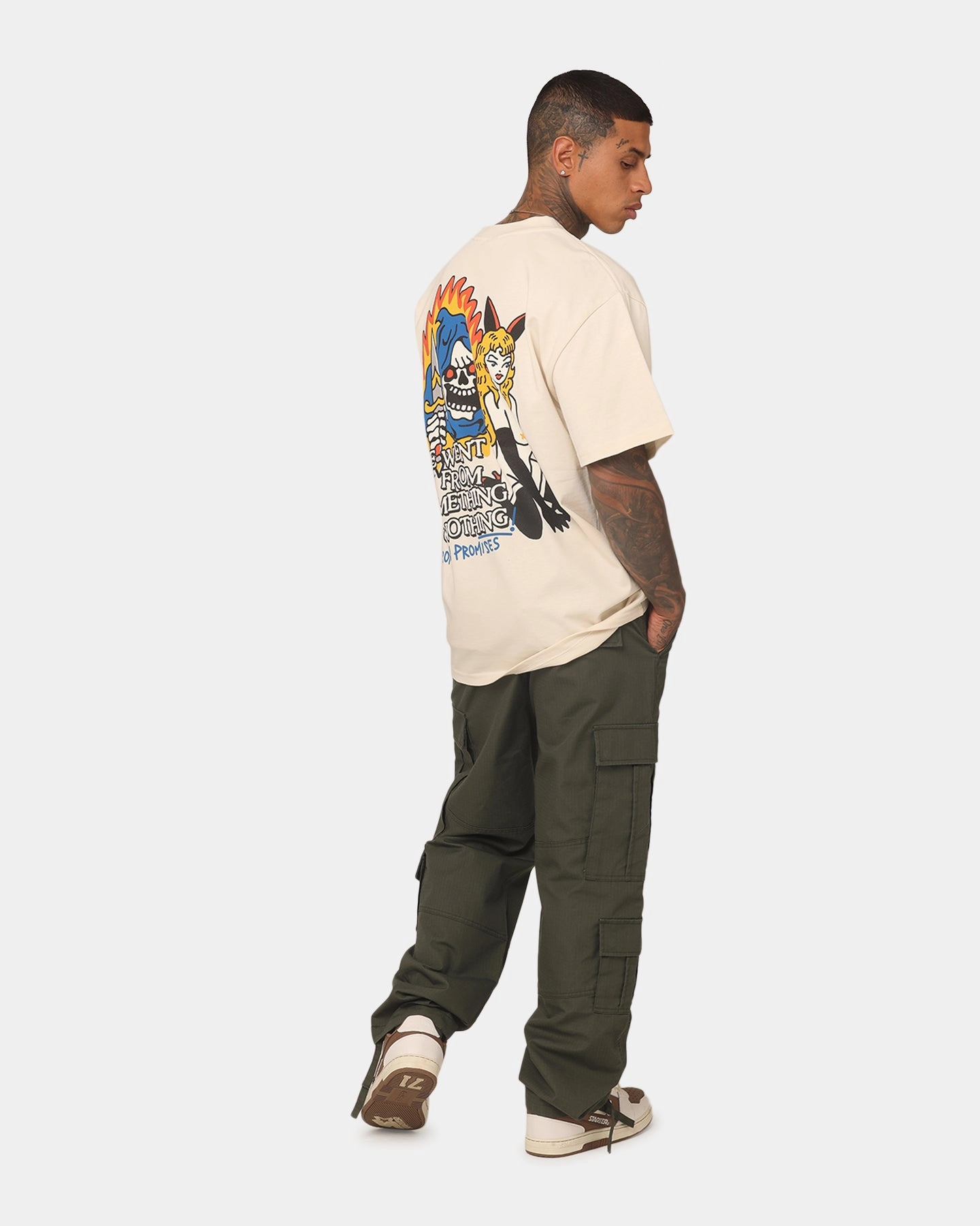 Broken Promises Something To Nothing T-Shirt Off White
