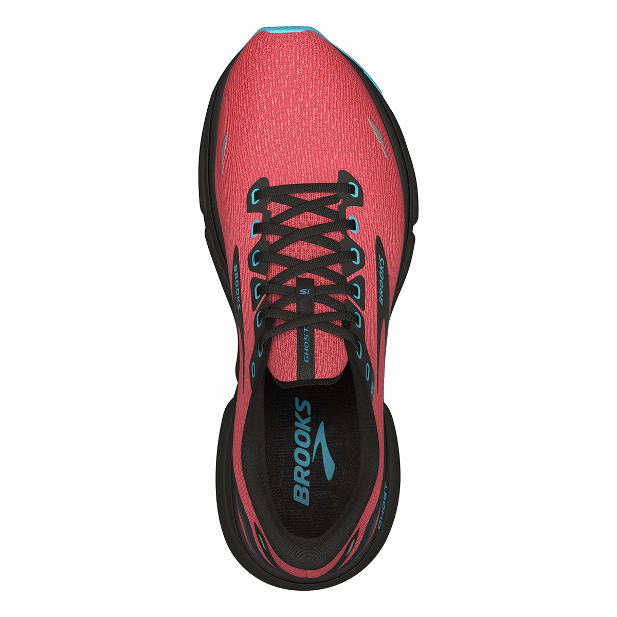 Brooks Ghost 15 - Coral - Black - Blue
