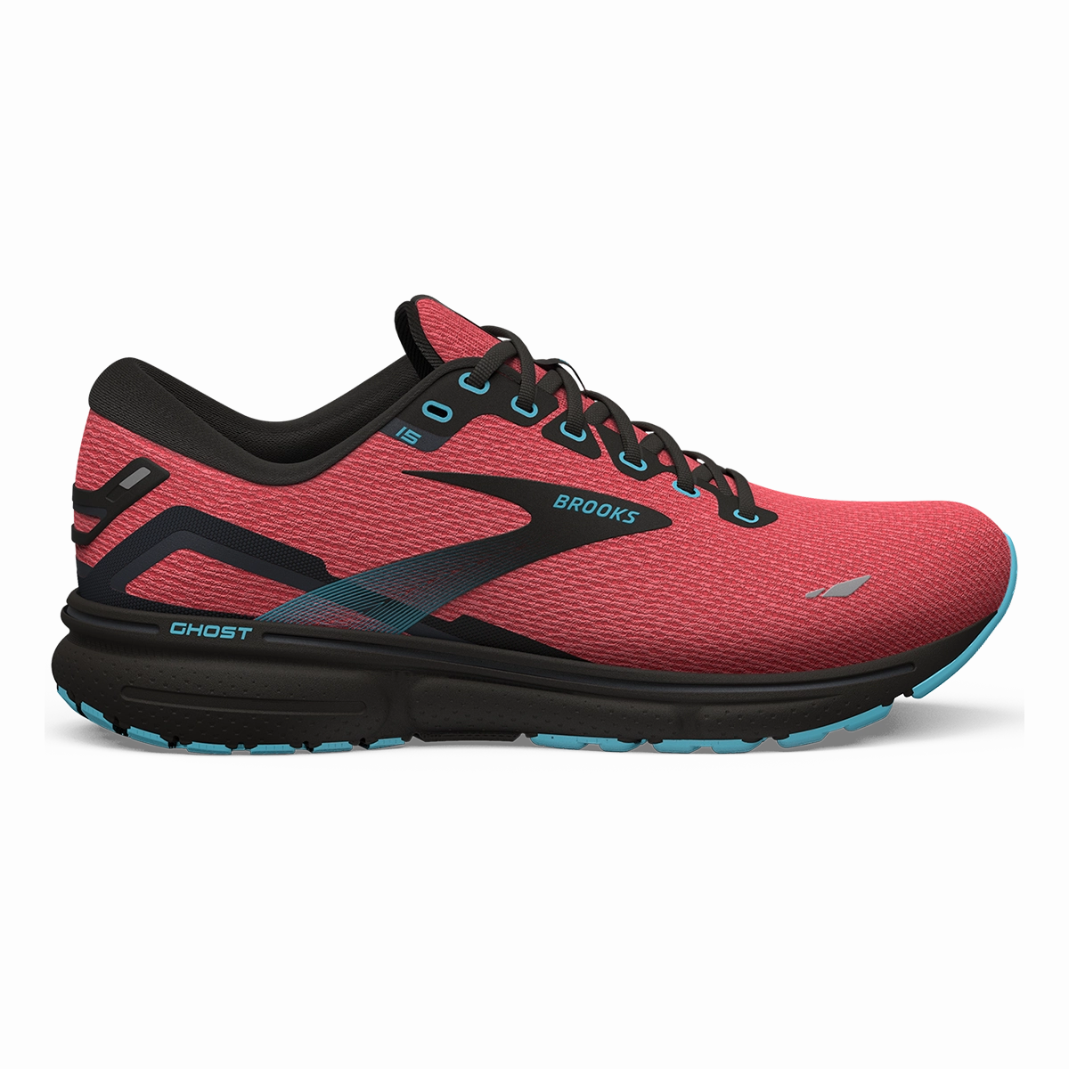 Brooks Ghost 15 - Coral - Black - Blue