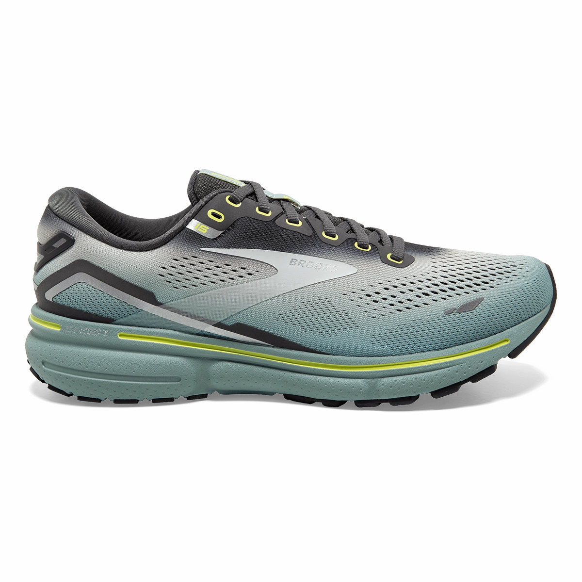 Brooks Ghost 15 - Grey - Oyster - Cloud Blue
