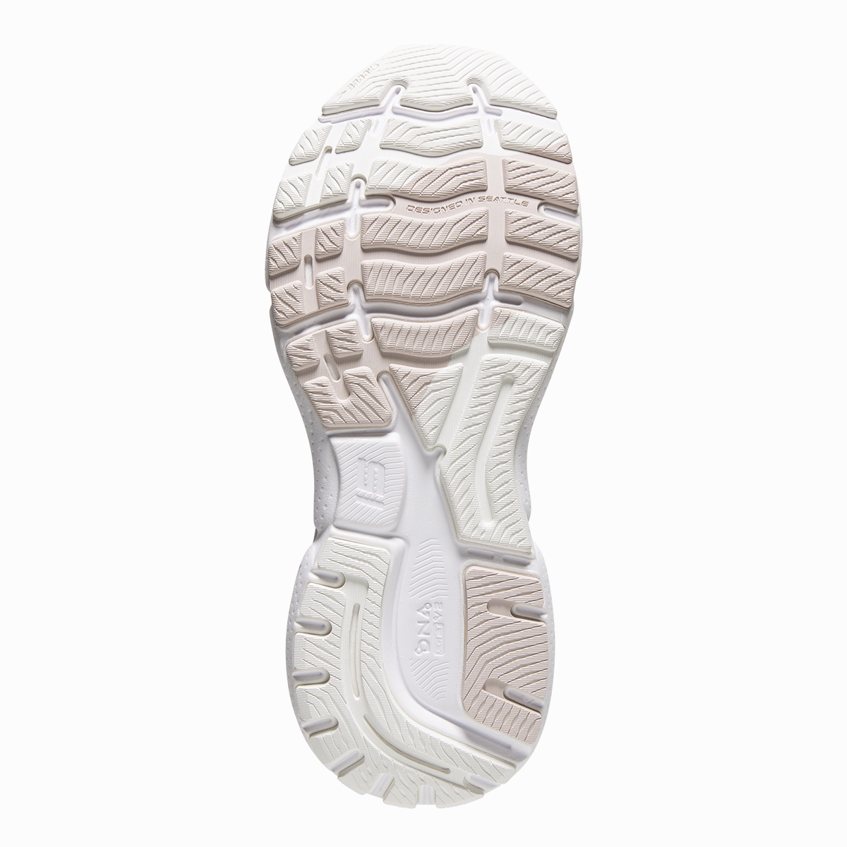 Brooks Ghost 15 - White - Crystal Grey - Glass