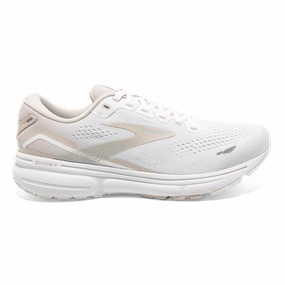 Brooks Ghost 15 - White - Crystal Grey - Glass