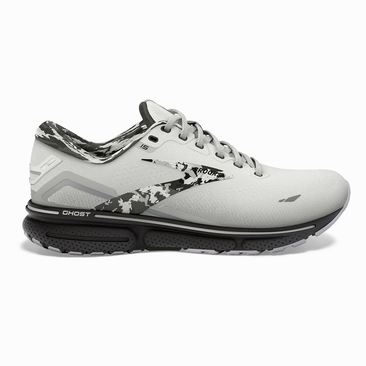Brooks Ghost 15 - White - Ebony - Oyster