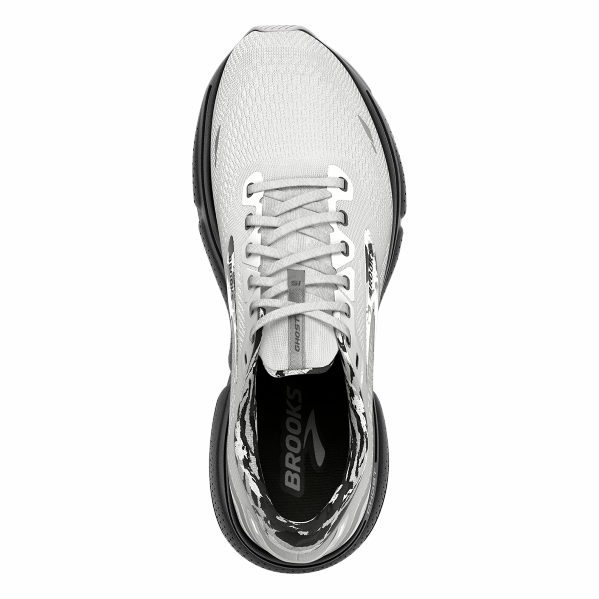 Brooks Ghost 15 - White - Ebony - Oyster