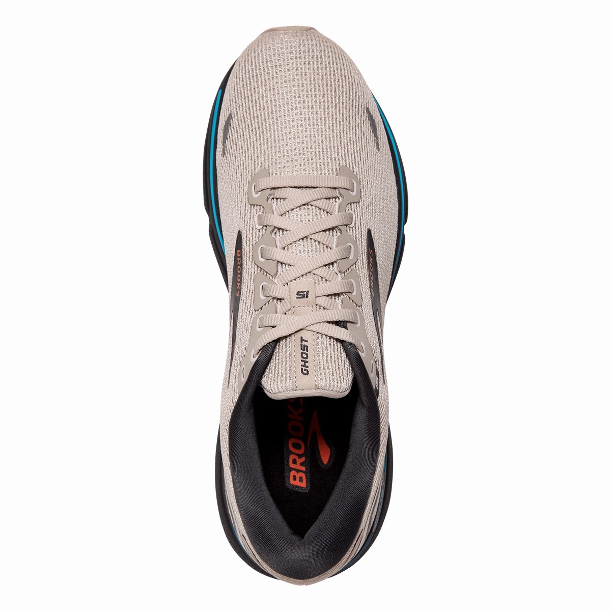 Brooks Ghost 15 - White Sand - Red Orange - Blue