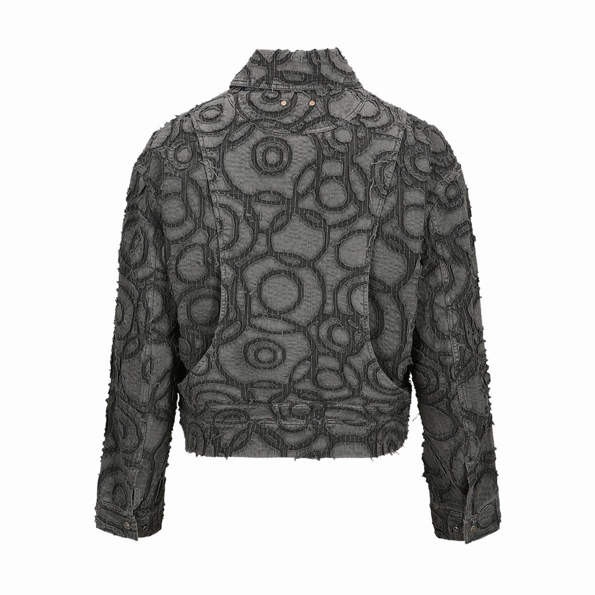 Burn-Out Dyed Zip-Up Jacket 'Charcoal'