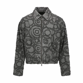 Burn-Out Dyed Zip-Up Jacket 'Charcoal'