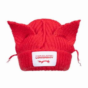 Chunky Ears Beanie 'Red'