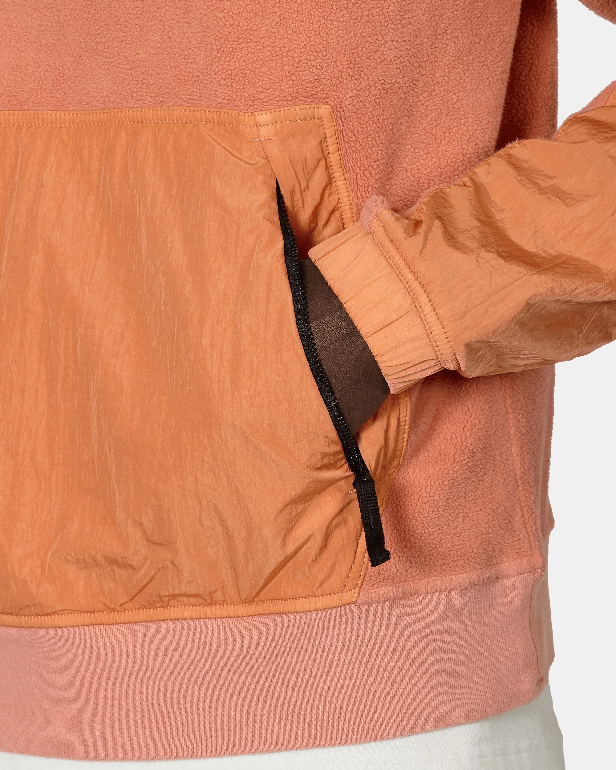 Cotton Pile Nylon-TC Hooded Sweatshirt Orange