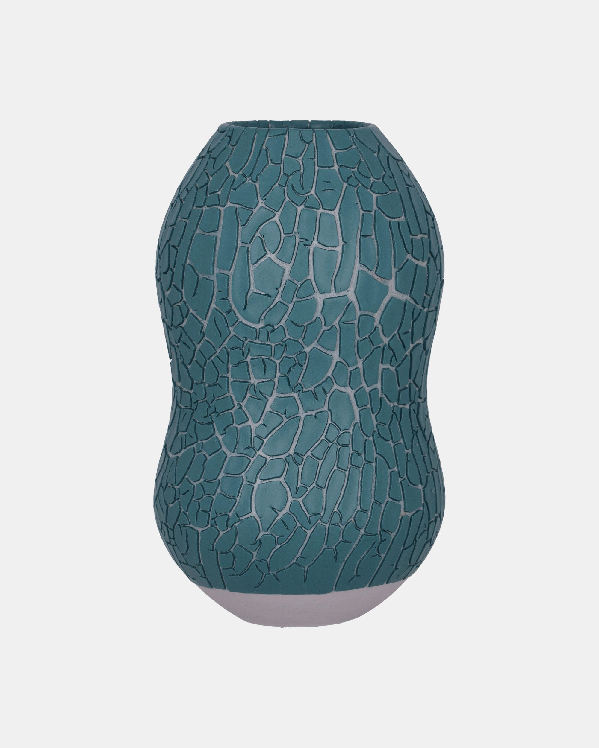 Crackle Vase By Seth Light Blue