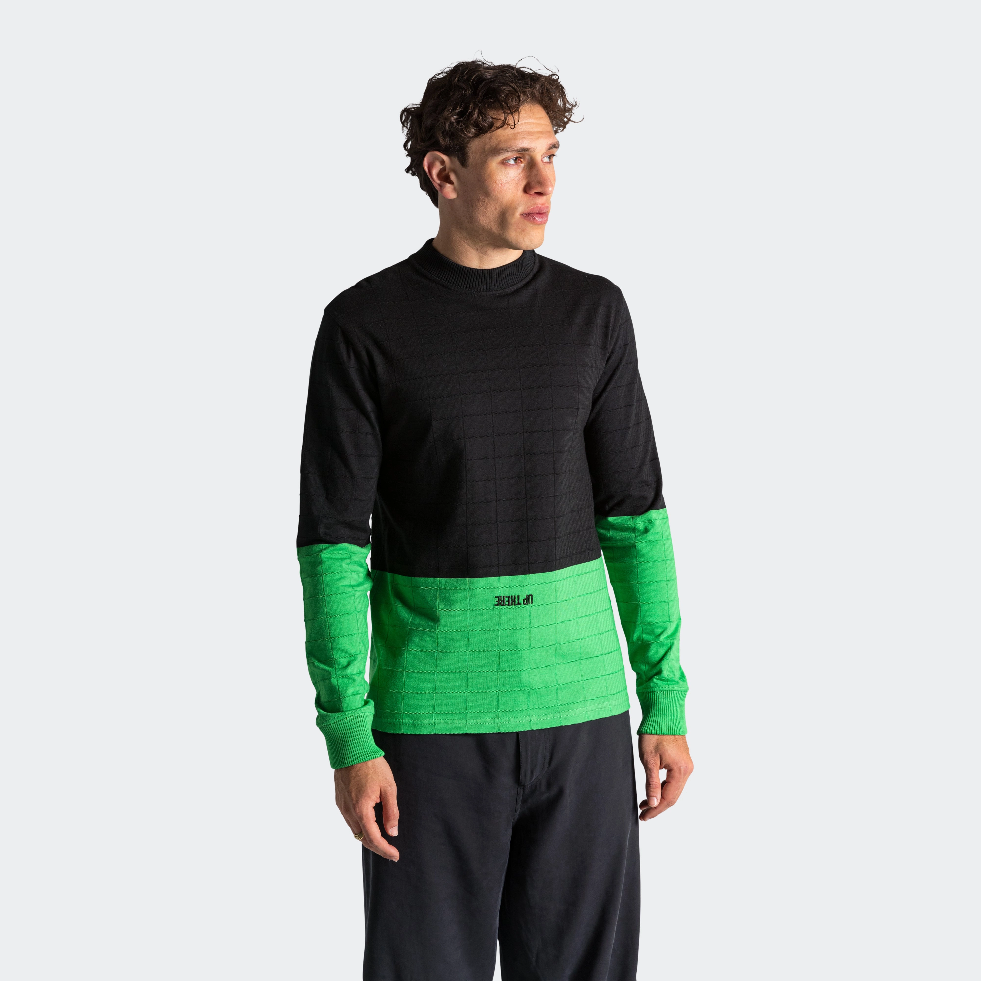 Crewneck x UP THERE - Black/Fern Green