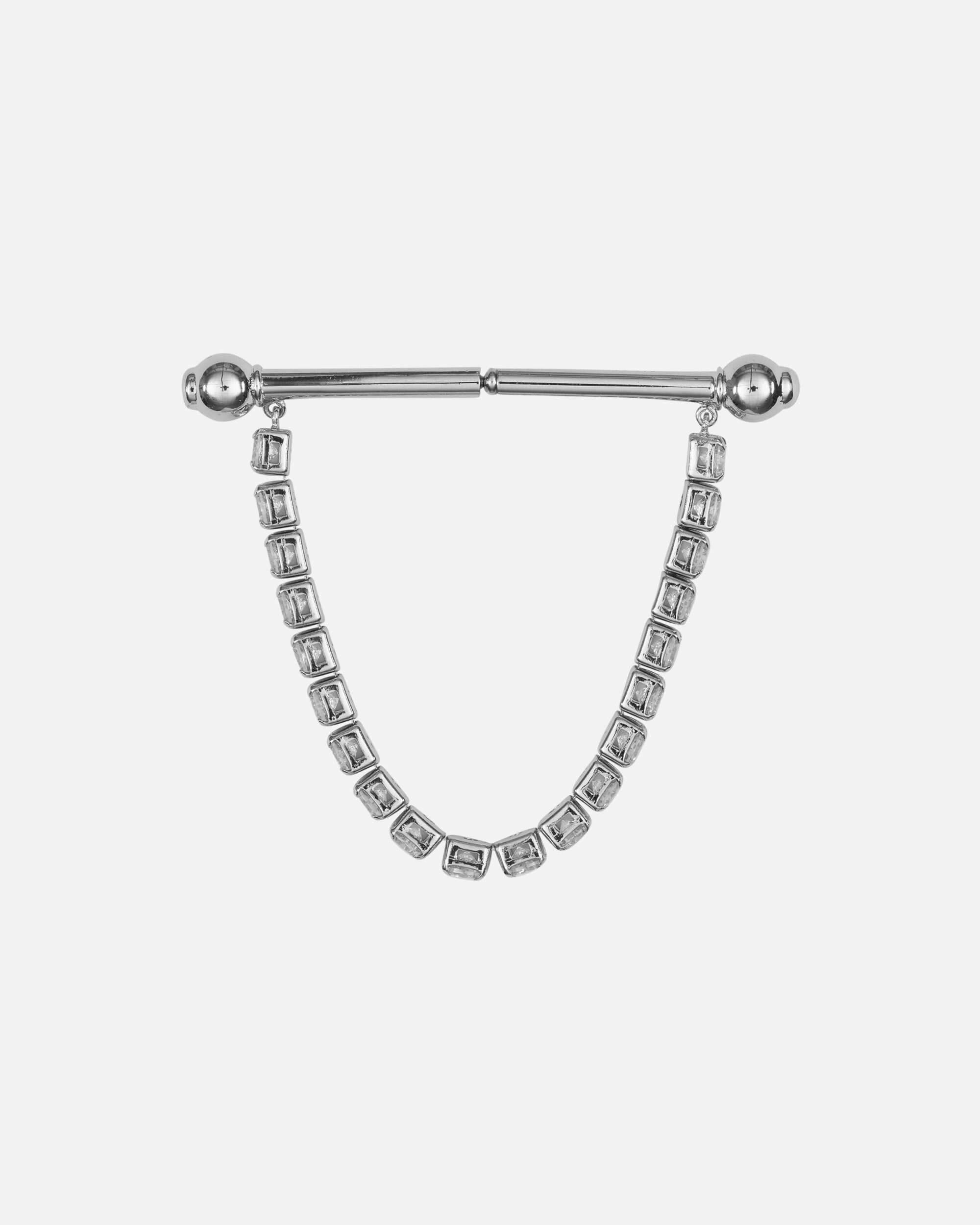 Crystal Barbells Large Silver